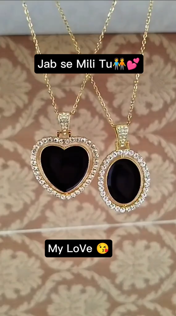 Custom Heart Onyx Necklace