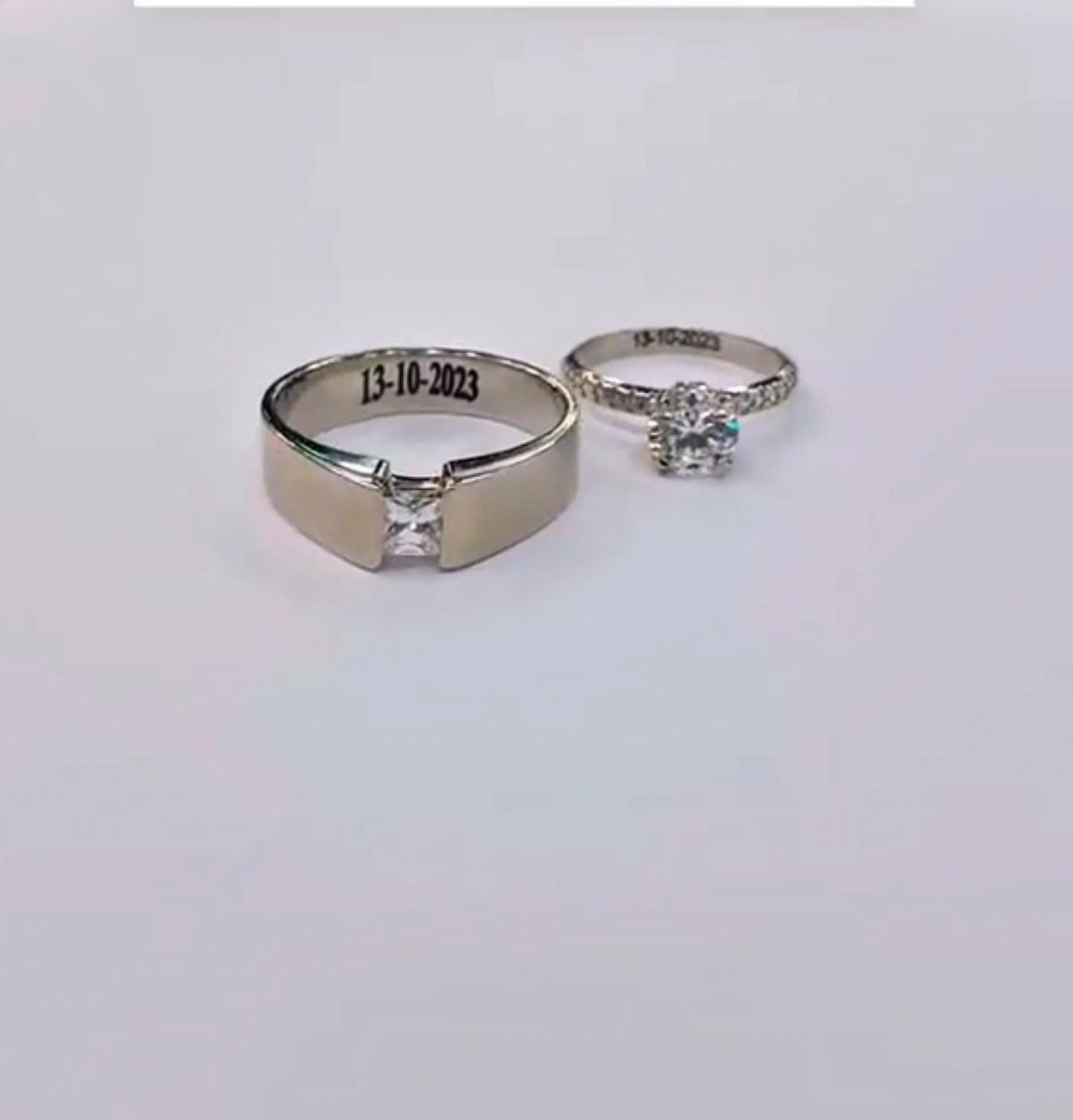 Custom Name Couple Rings